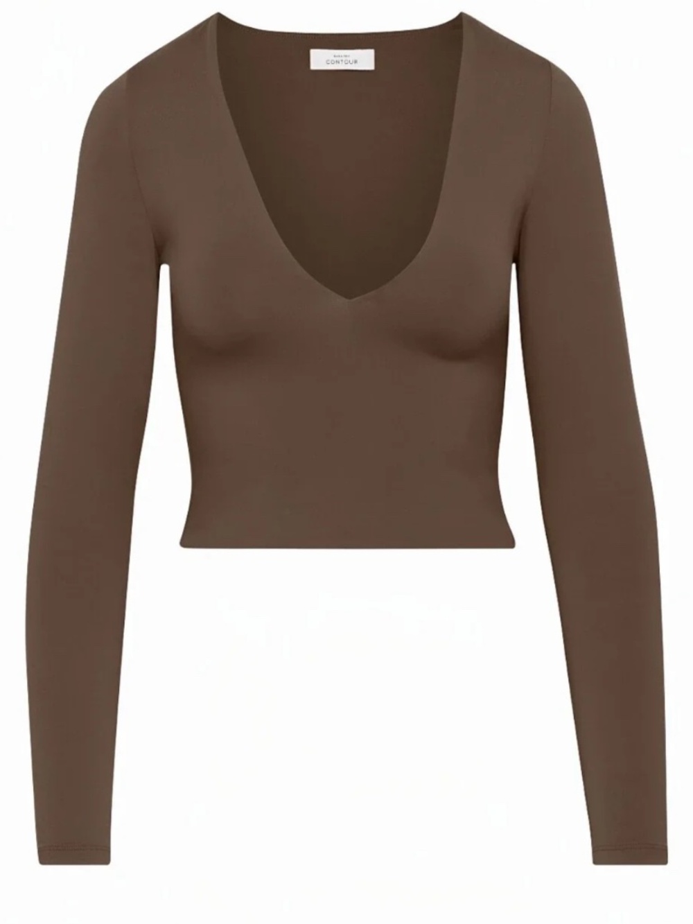 Aritzia Babaton Contour V Neck in Brown